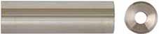 Ramrod tip, 5/16" diameter, nickel silver, concave end, 8-32 thread, 1-1/4" long